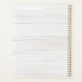 Rustieke Houten Bloemige Waterverf Monogram Planner (Achterkant)