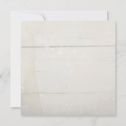 Rustieke Houten Blush Ivoor Roos Bloem Bruiloft Fe Kaart (Achterkant)