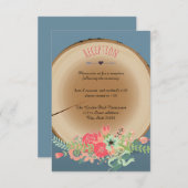 Rustieke Houten Boeket - Ontvangst Uitnodiging (Voorkant / Achterkant)