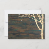 Rustieke Houten Boom Bruiloft Menu Keuze RSVP Kaar (Achterkant)