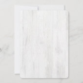 Rustieke Houten Boom Koppels Shower Uitnodiging (Achterkant)