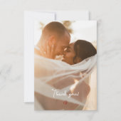 Rustieke houten boom ring foto dank u bedankkaart (Voorkant)