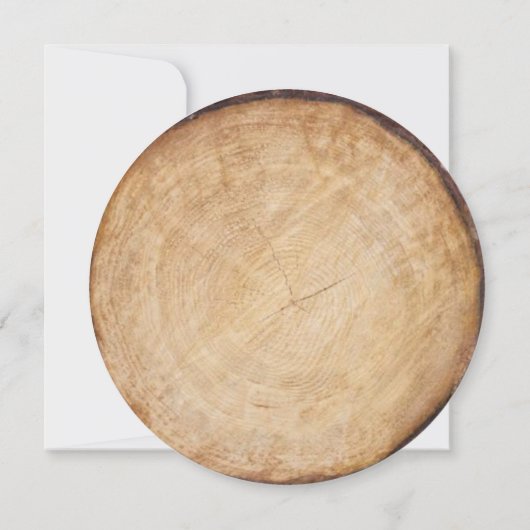 Rustieke houten boom stomp schuur bruiloft opslaan kaart (Achterkant)
