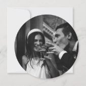 Rustieke houten boom stomp schuur bruiloft opslaan kaart (Achterkant)