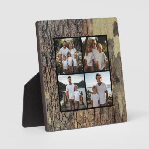 Rustieke houten boomschors foto sjabloon fotoplaat