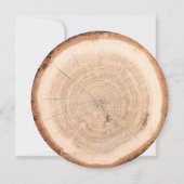 Rustieke houten boomstronk dwarsdoorsnede schuur b kaart (Achterkant)