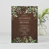 Rustieke Houten Botanicals String Lights Boerderij Kaart (Staand voorkant)