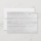 Rustieke Houten Botanische Blad Bruiloft Uitnodigi RSVP Kaartje (Achterkant)