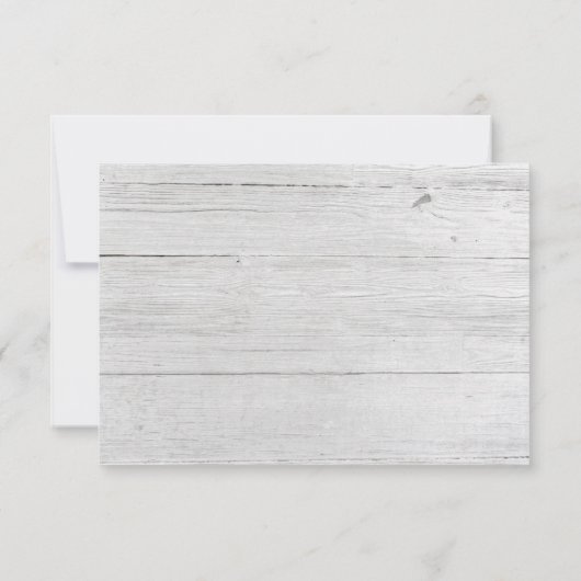 Rustieke Houten Botanische Blad Bruiloft Uitnodigi RSVP Kaartje (Achterkant)