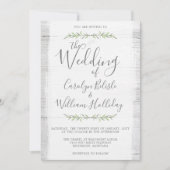 Rustieke houten botanische bruiloft + Details uitn Kaart (Voorkant)