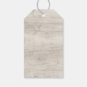 Rustieke Houten Botanische Waterverf Bruiloft Dank Cadeaulabel (Achterkant)