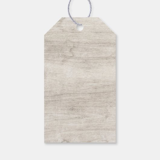 Rustieke Houten Botanische Waterverf Bruiloft Dank Cadeaulabel (Achterkant)