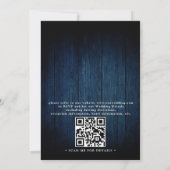Rustieke Houten Bourgondië Bloemstuk Mason QR Code Kaart (Achterkant)