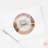 Rustieke houten brug in de Country Soap Candle Ronde Sticker (Envelop)