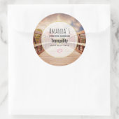 Rustieke houten brug in de Country Soap Candle Ronde Sticker (Tas)