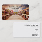 Rustieke houten brug in het Country Visitekaartje (Voorkant / Achterkant)
