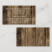 Rustieke houten bruiloft behuizing Kaart (Voorkant / Achterkant)