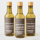 Rustieke houten bruiloft dank u gunst wijn etiket (Flessen)