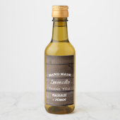 Rustieke houten bruiloft dank u gunst wijn etiket (Voorkant)