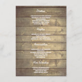 Rustieke houten bruiloft details - Informatie Informatiekaartje (Voorkant)