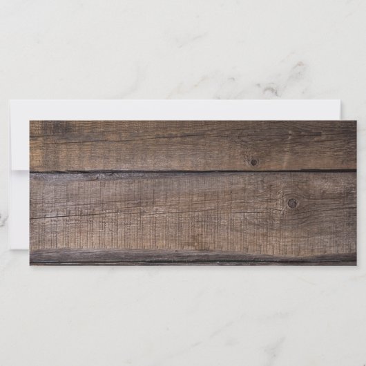 Rustieke Houten Bruiloft Gereserveerde Teken Kaart (Achterkant)