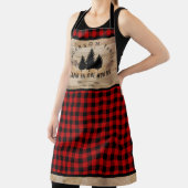 Rustieke houten Buffalo Plaid Pattern Cabin in Bos Schort (Insitu)