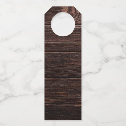 Rustieke houten crème bruiloft dank u flessenhanger (Achterkant)