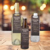 Rustieke houten crème bruiloft dank u flessenhanger