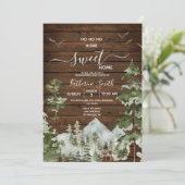 Rustieke houten dennenboom Housewarming Sweet Home Kaart (Staand voorkant)