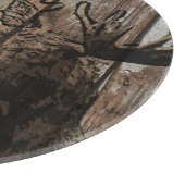 Rustieke houten eland decoratieve glazen snijplank (Hoek)