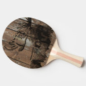 Rustieke houten eland ping pong paddle tafeltennisbatje (Zijkant)