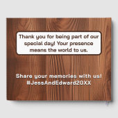 Rustieke houten elegante Country Wedding Gastenboek (Achterkant)