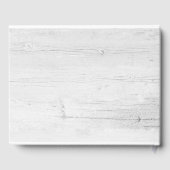 Rustieke houten elegante zonnebloem schuur bruilof gastenboek (Achterkant)