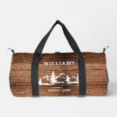 Rustieke houten familie blokhut plunjezak (Voorkant)