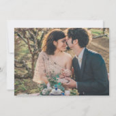 Rustieke houten foto Bewaar de datum herfst bruilo Kaart (Achterkant)