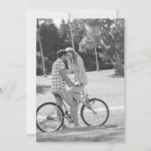 Rustieke houten foto bruidsdouche uitnodiging (Achterkant)