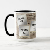  rustieke houten foto Lijst Collage Mok (Links)