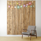 Rustieke houten fotobackdrop-tapijt wandkleed (In situ)