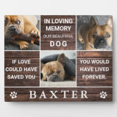 Rustieke houten fotocollage herdenkingsplek huisdi fotoplaat (Voorkant)