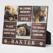 Rustieke houten fotocollage herdenkingsplek huisdi fotoplaat (Zijkant)