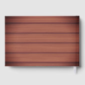 Rustieke houten gebladerte gouden folie bruiloft gastenboek (Achterkant)