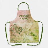 Rustieke Houten Gekoppelde Harten Aangepast Gepers Schort (Voorkant)