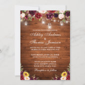 Rustieke Houten Gemengde Bloem Pot Lichtsnoeren Br Kaart (Voorkant)