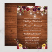 Rustieke Houten Gemengde Bloem Pot Lichtsnoeren Br Kaart (Voorkant / Achterkant)