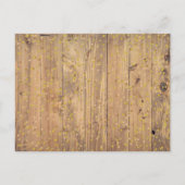 Rustieke Houten Gouden Hart Kalender Bewaar de Dat Aankondigingskaart (Achterkant)