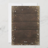 Rustieke houten gouden sneeuwvlok Kerstvakantie Feestdagenkaart (Achterkant)