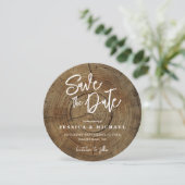 Rustieke Houten Graan Land Bruiloft Save The Date (Staand voorkant)