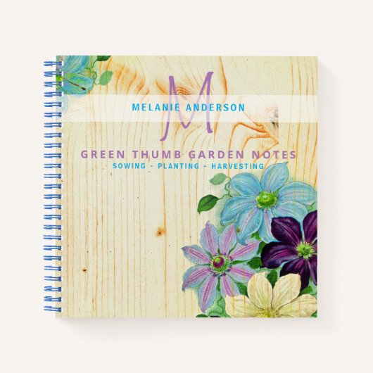 Rustieke Houten Groene Duim Tuinierders Journaal Notitieboek (Voorkant)