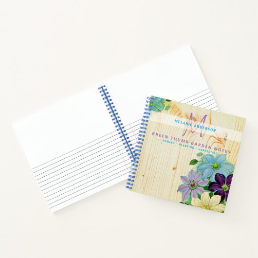 Rustieke Houten Groene Duim Tuinierders Journaal Notitieboek (Binnen)