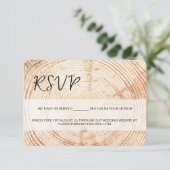 Rustieke Houten Handlettering RSVP gereserveerde Z (Staand voorkant)